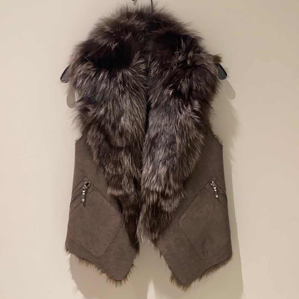 BCBG FUR VEST